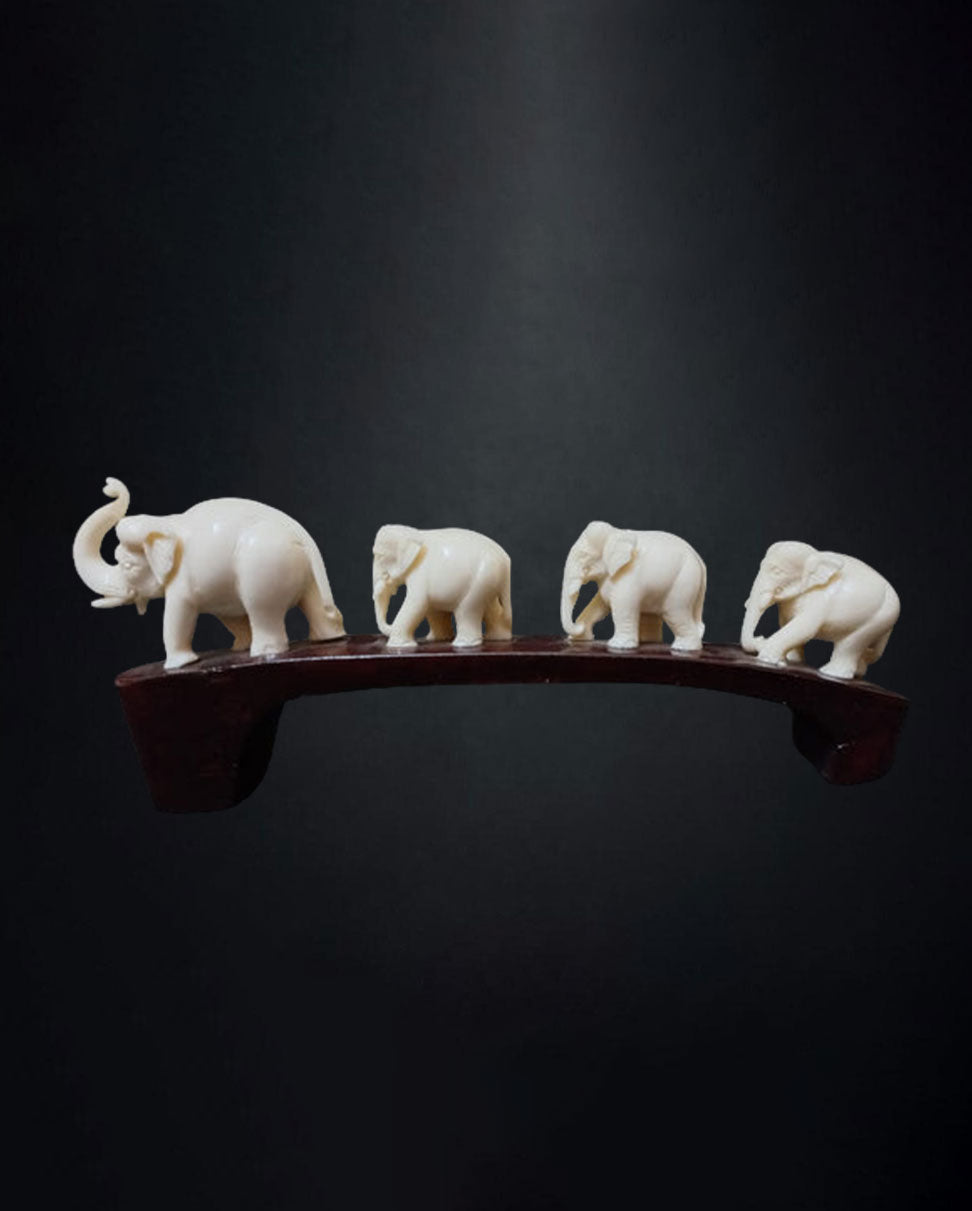 Elephants on Wood ( Small )
