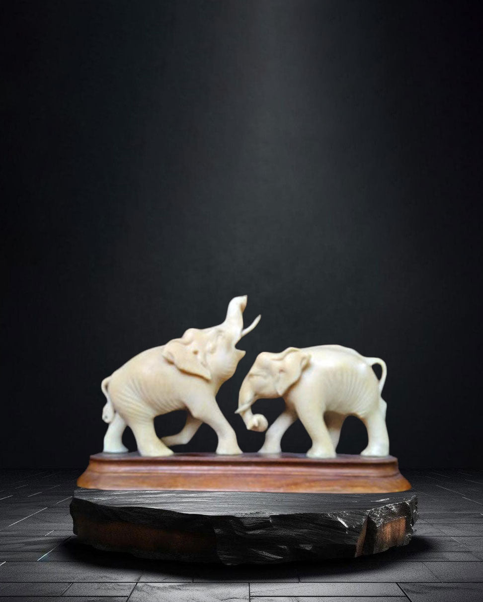 Elephants on Wood